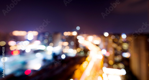 Defocused blur of cityscape at night © xy