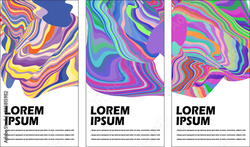 Colorful abstract liquid and fluid shape for banner and brochure design