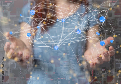 Global network. Blockchain....