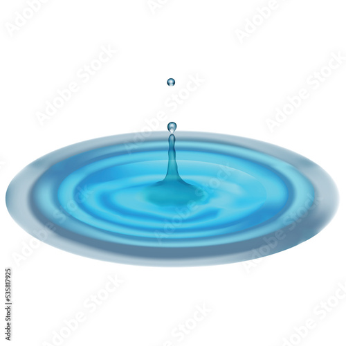 vector Blue water splash isolated