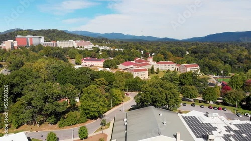 4K Drone Video of Mission Hospital and Asheville High School in Asheville, NC on Sunny Summer Day - 18 photo
