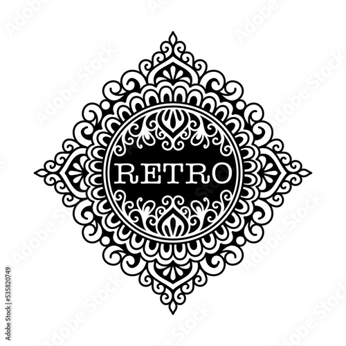 Retro mandala logo