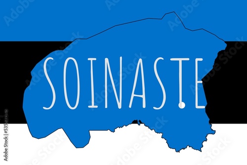 Soinaste: Illustration mit dem Namen der estnischen Stadt Soinaste im Landkreis Tartumaa photo