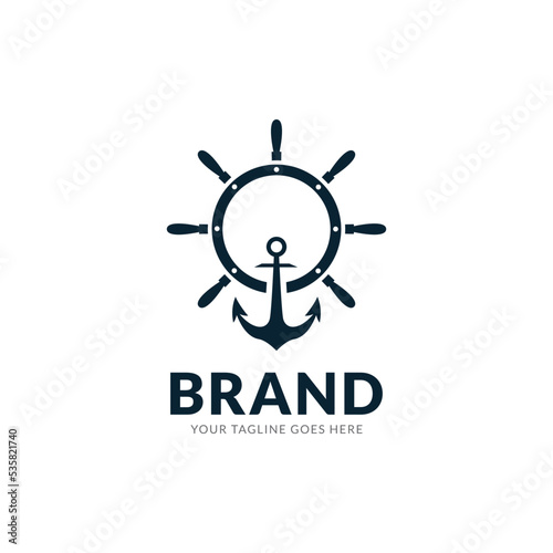 Nautical Logo Design vector Template..