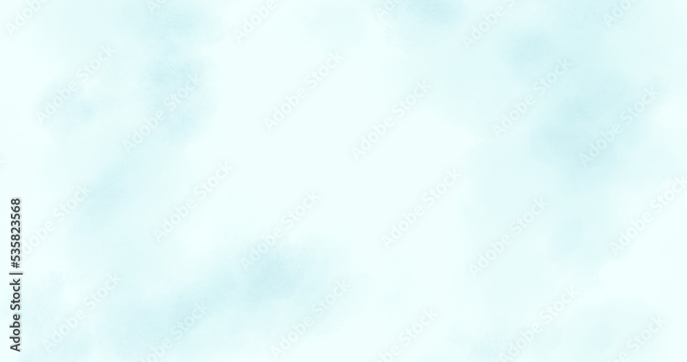 Abstract horizontal watercolor background. blue color empty space background illustration