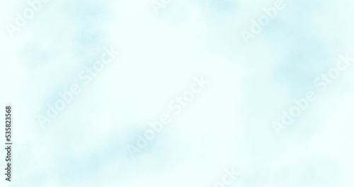 Abstract horizontal watercolor background. blue color empty space background illustration