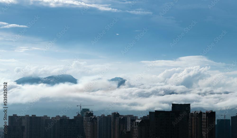Unfinished buildings under cloud sky Unfinished buildings under cloud sky
