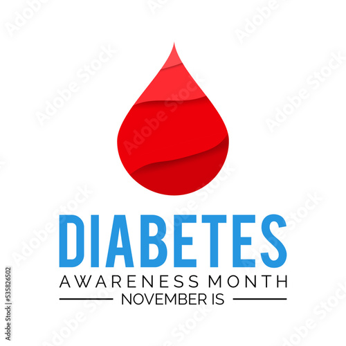 Vector illustration on the theme of National Diabetes Month is observed every year in during November.
