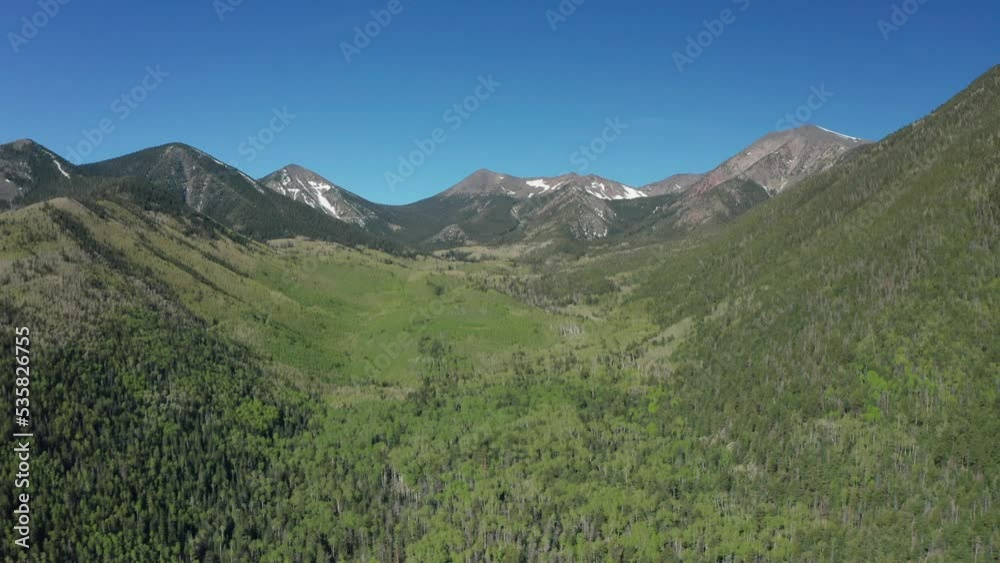 Aerial view of Humphreys Peak, Arizona, on a bright, sunny day Aerial view of Humphreys Peak, Arizona, on a bright, sunny day