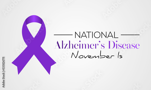 Vector illustration on the theme of National Alzheimer’s Disease Month is observed every year in during November.