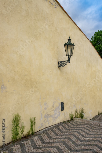 Lamp hanging on the wall
