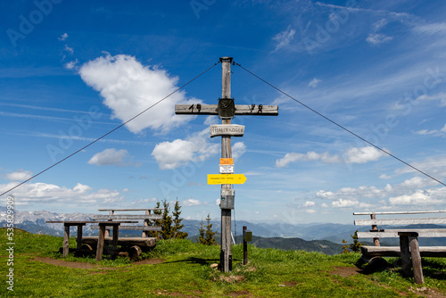 Gipfelkreuz Thalerkogel (1.656 Meter), Steiermark photo