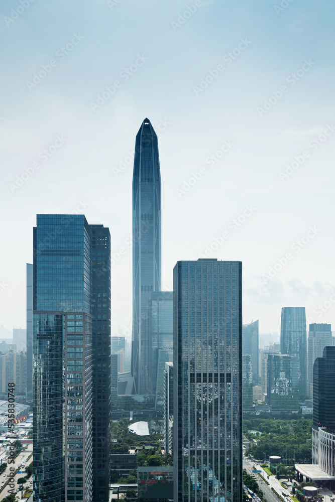 Fototapeta premium Modern office buildings in the city