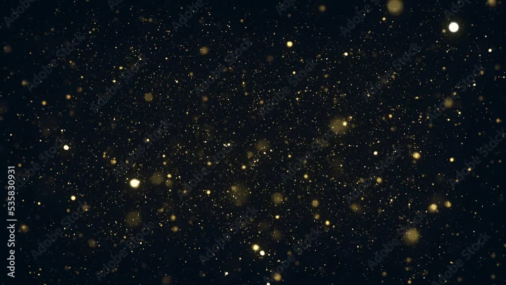 Particles Floating In Fluid Space Background/ 4k animation of an abstract backgroud with floating particles inside fluid space with ambien occlusion and depth of field blur