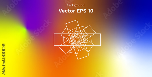 Abstract blurred gradient background in bright vibrant colors. Colorful plain banner template. Easy to edit soft color vector illustration in EPS 10 without transparency.