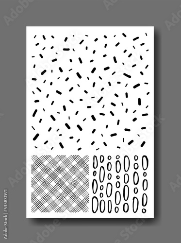 Poster with abstract patterns vector.