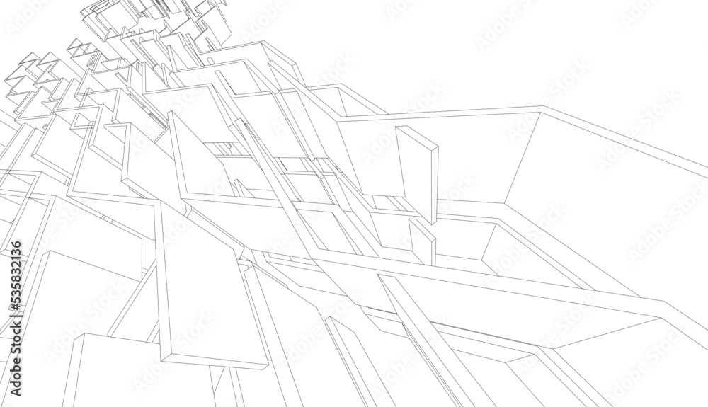 Fototapeta premium abstract design 3d vector illustration