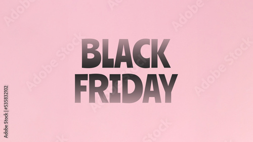 Gradient inscription black friday on a pink background