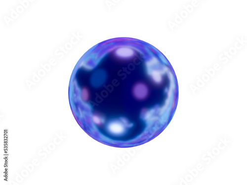 3d holographic geometric shape sphere. Metal simple figure for your design on isolated background. 3d rendering illustration
