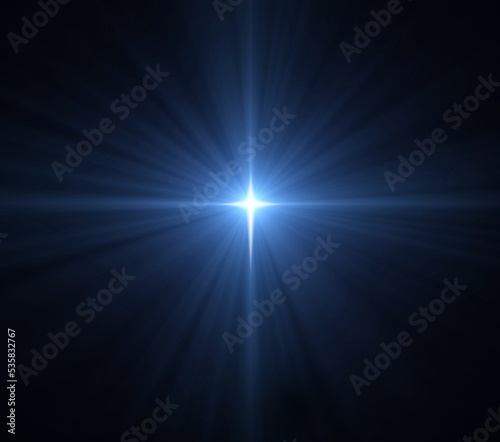 Christmas star of the Nativity of Bethlehem, Nativity of Jesus Christ. Bright star.