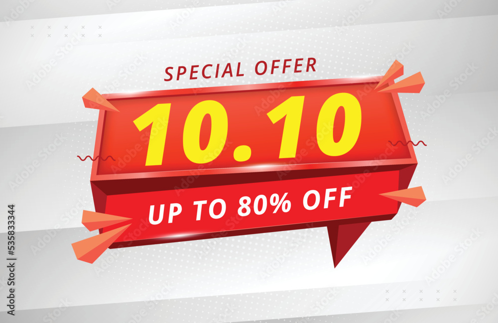 10.10 sale banner template design, for social media. 10.10 sale banner template design, for social media.