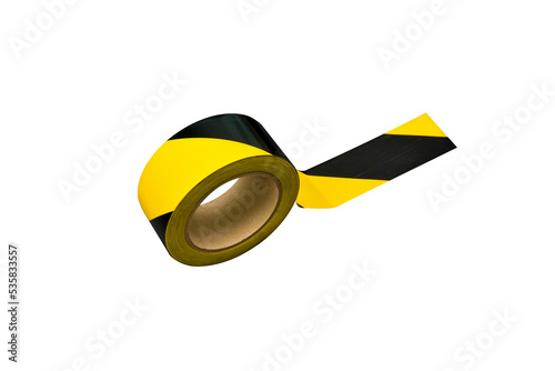 Danger zone floor marking sticker tape coil isolated , PNG file photo