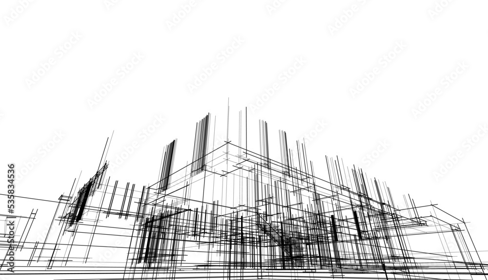 Fototapeta premium architecture vector 3d illustration