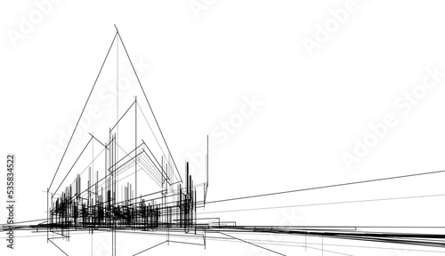 architecture vector 3d illustration