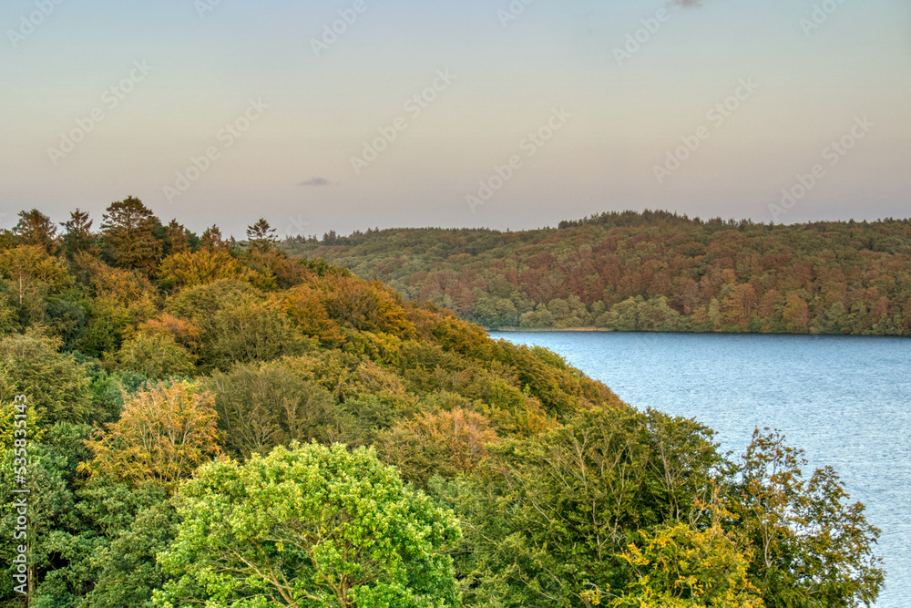 autumn landscape around lake