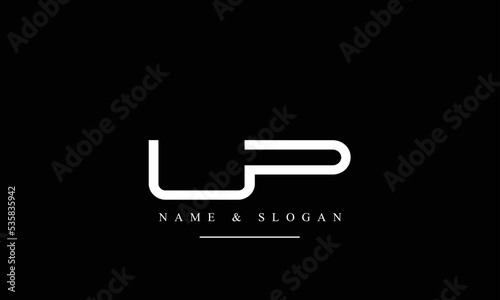 UP, PU, U, P abstract letters logo monogram