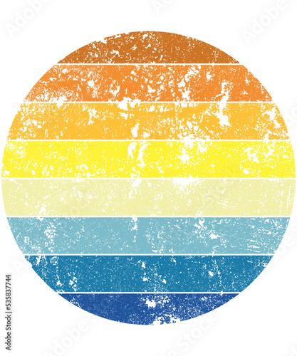 retro sunset vintage old design for background t-shirt, POD, book cover and other	
