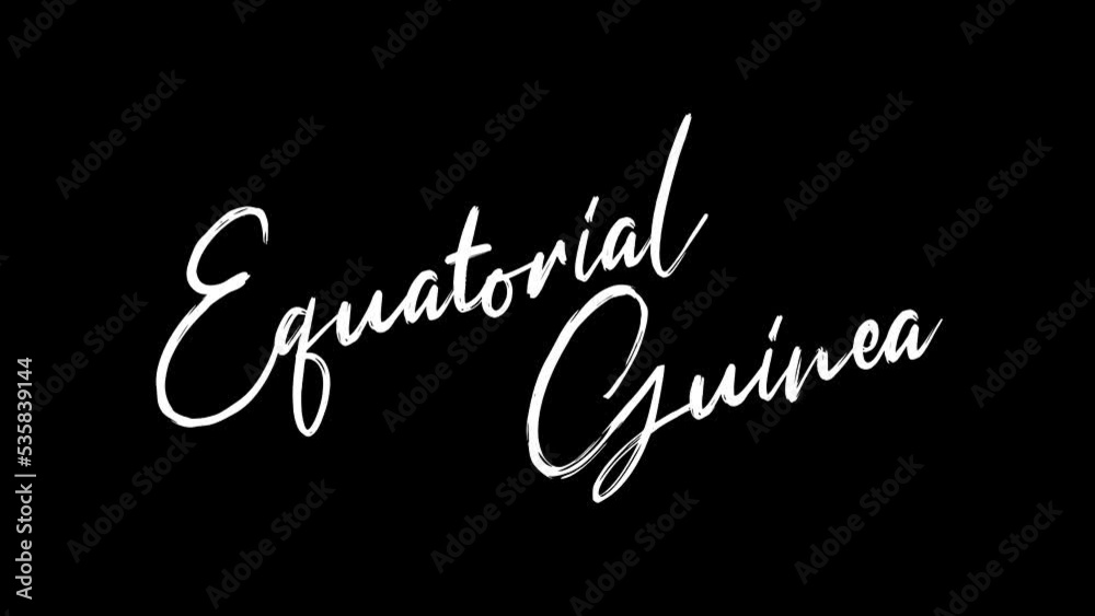 Equatorial Guinea text sketch writing video animation 4K Equatorial Guinea text sketch writing video animation 4K