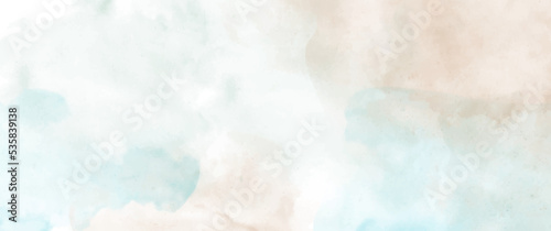 Abstract watercolor vector art background for cards, flyer, poster, banner and cover design. Hand drawn illustration for your design. Brush strokes. Place for text. Pastel color watercolour texture.