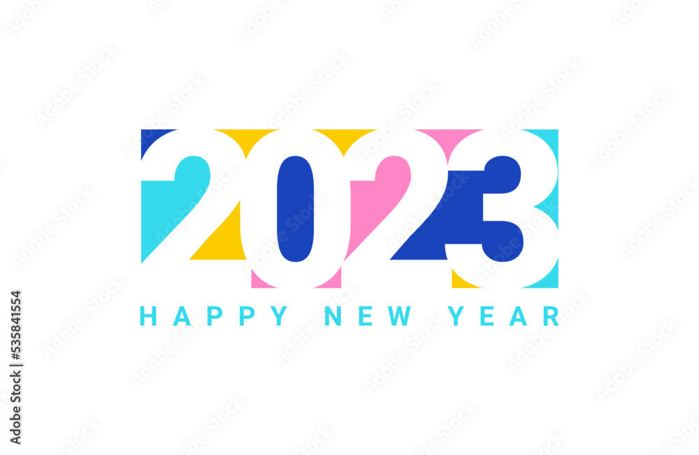 Creative concept of 2023 Happy New Year posters set. Design templates with typography logo 2023 for celebration and season decoration. Minimalistic trendy backgrounds for branding, banner, cover, card Creative concept of 2023 Happy New Year posters set. Design templates with typography logo 2023 for celebration and season decoration. Minimalistic trendy backgrounds for branding, banner, cover, card