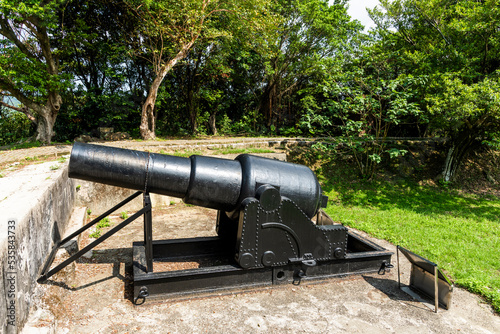View of Ershawan Battery in Keelung, Taiwan. better known as the Tenable Gate of the Sea, It was built during Taiwan's Qing era.