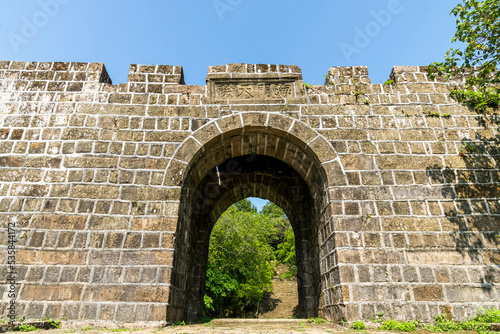 The main entrance of Ershawan Battery in Keelung, Taiwan. better known as the Tenable Gate of the Sea, It was built during Taiwan's Qing era. photo