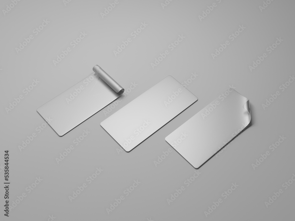 Sticker mockup 3d rendering Sticker mockup 3d rendering