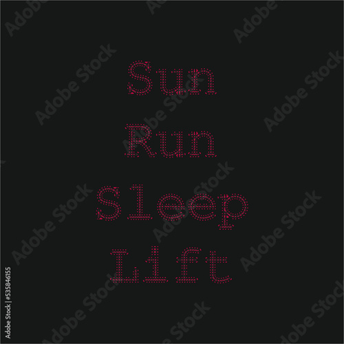 Sun Run Vector Quotes Design 