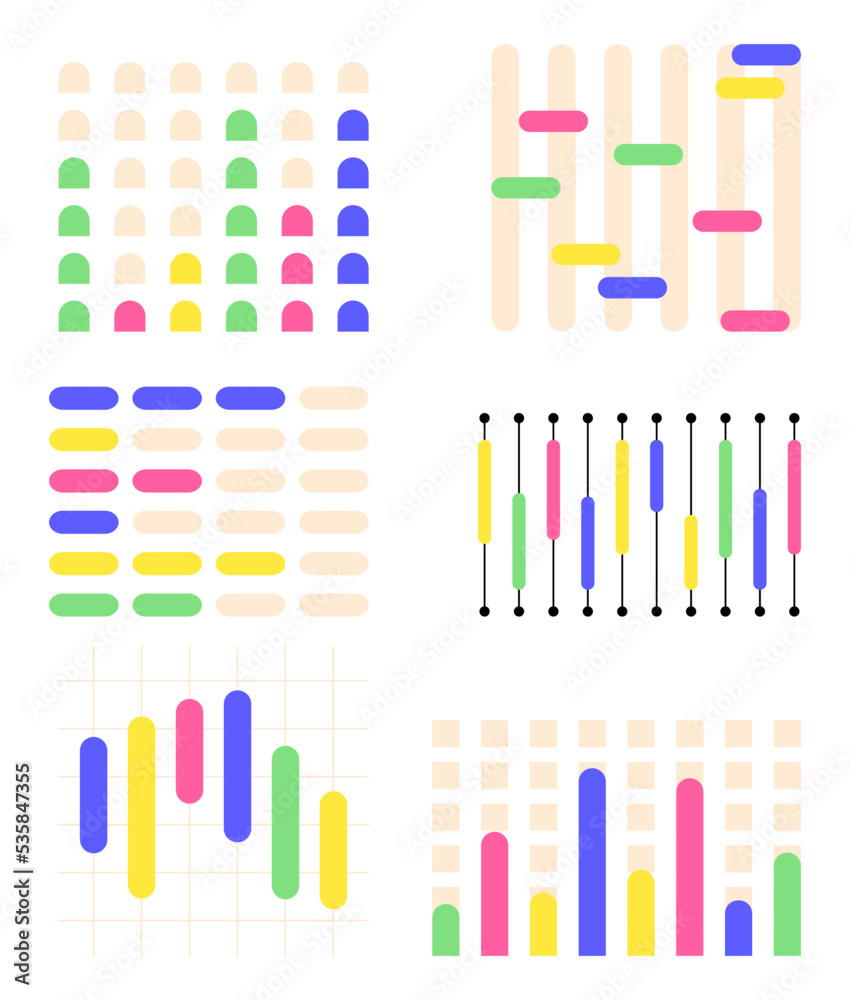 Interface graph web set vector. Dot bar illustration. Pie charts diagrams and graphs for website. Interface graph web set vector. Dot bar illustration. Pie charts diagrams and graphs for website.