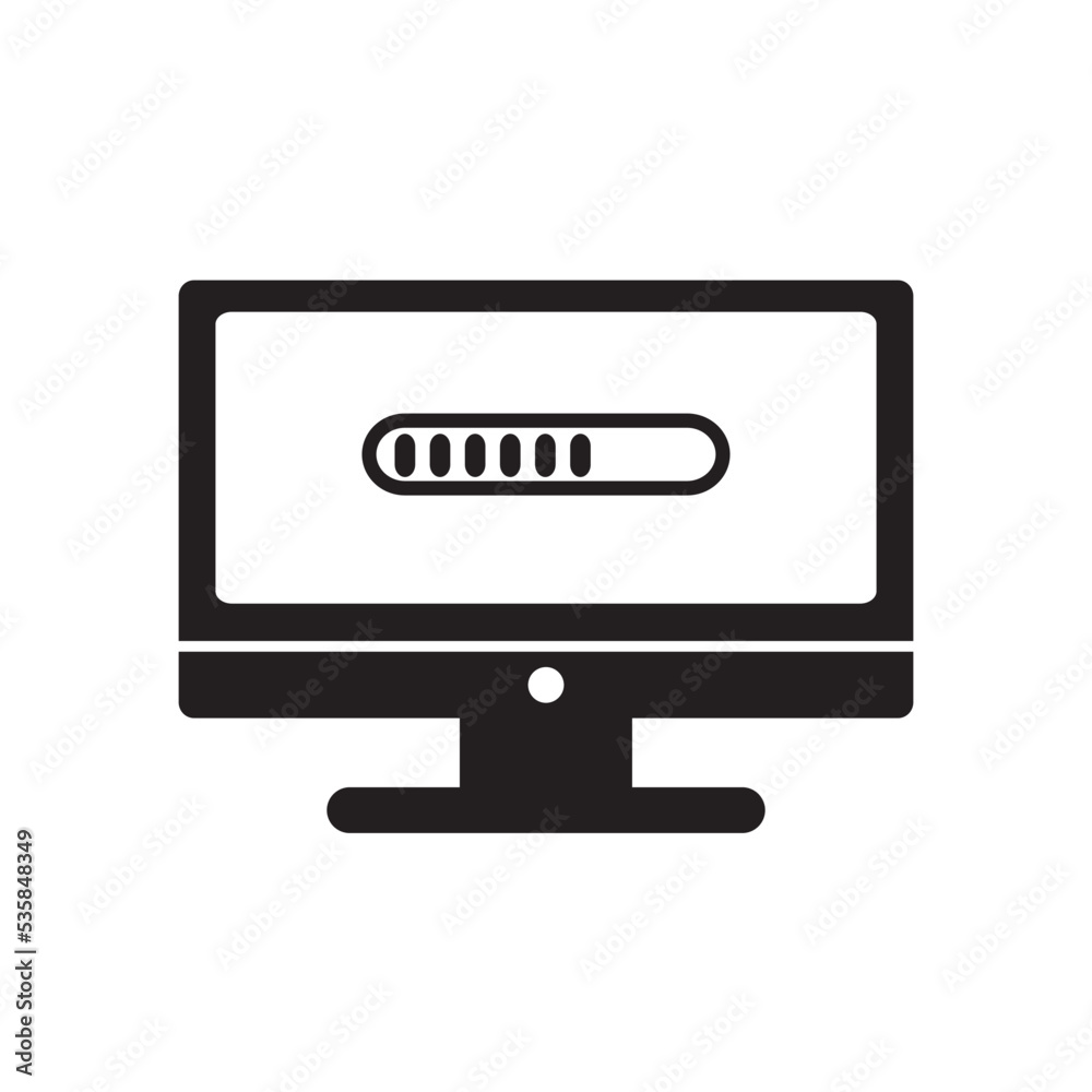 Computer Monitor Icon Vector Illustration Computer Monitor Icon Vector Illustration