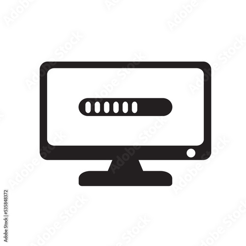 Computer Monitor Icon Vector Illustration