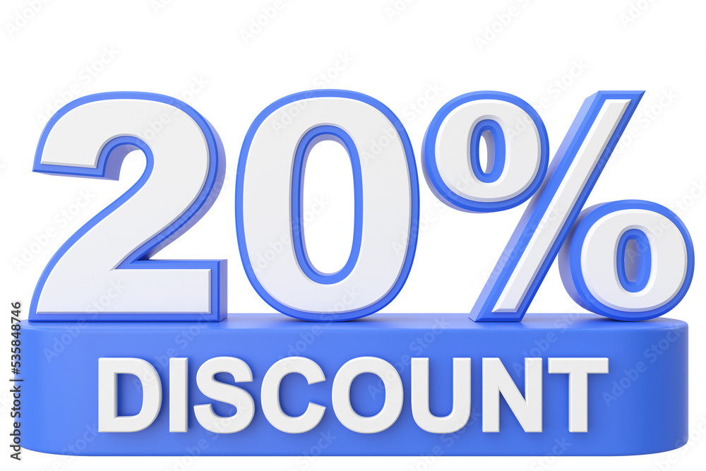 3D twenty percent discount. 20% discount. 20% sale. 3D twenty percent discount. 20% discount. 20% sale.