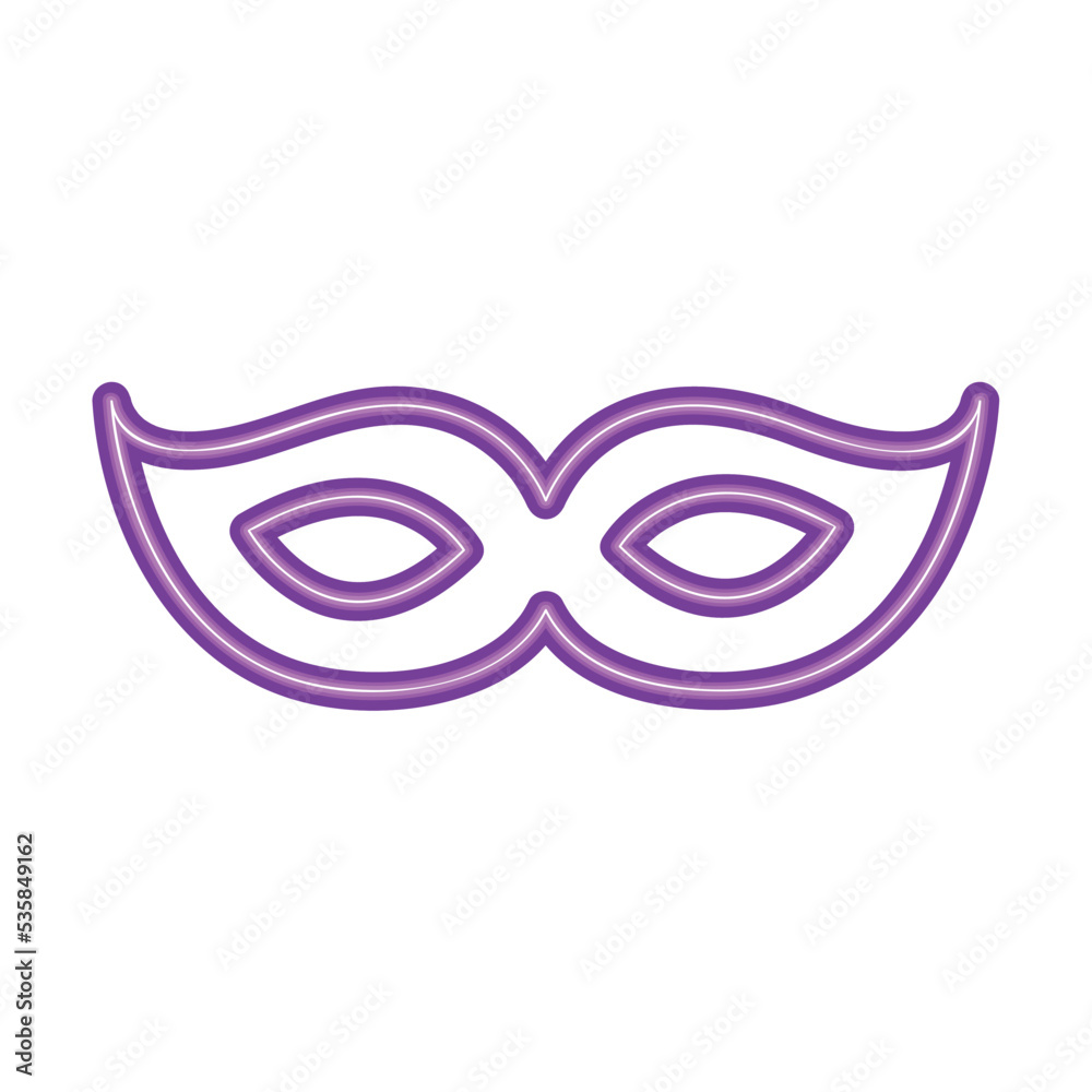 purple party mask neon