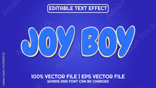 Editable text effect modern 3d and minimal font style
