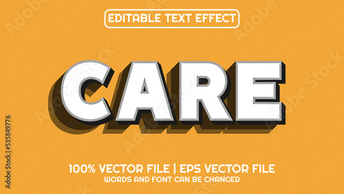 Editable text effect modern 3d and minimal font style
