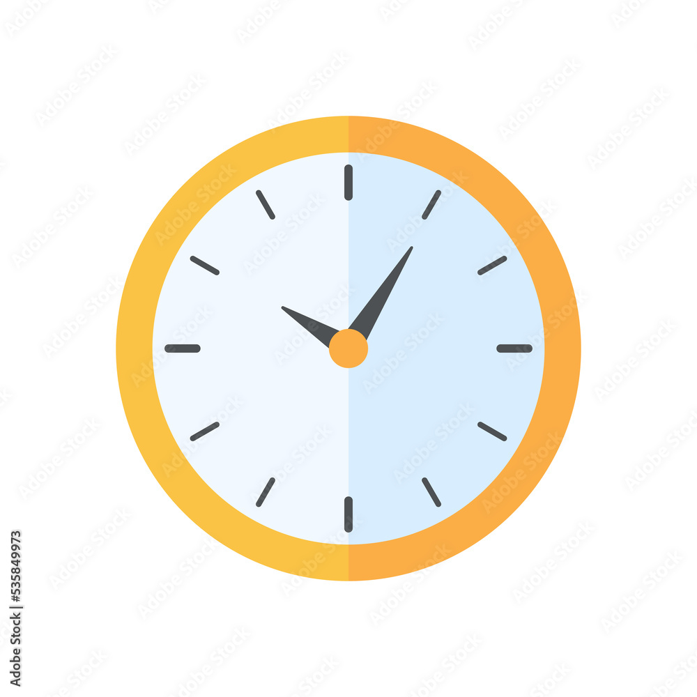 The round clock face shows the scheduled time. The round clock face shows the scheduled time.