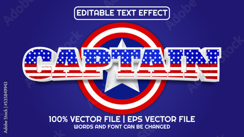Editable text effect modern 3d and minimal font style