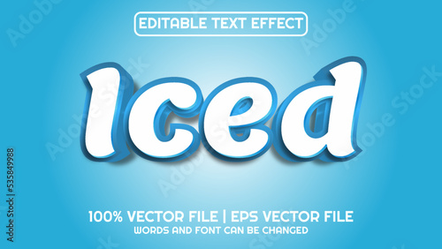 Editable text effect modern 3d and minimal font style