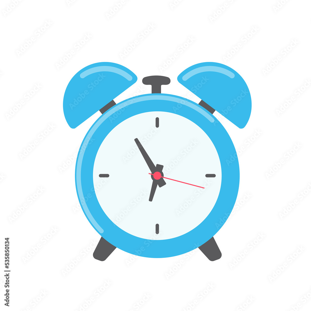 Loud alarm clock alerts wake up time and schedule.