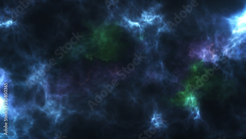 Particle background animation, Futuristic mysterious flowing digital particles wave de-focus virtual reality abstract cyber space environment background. 